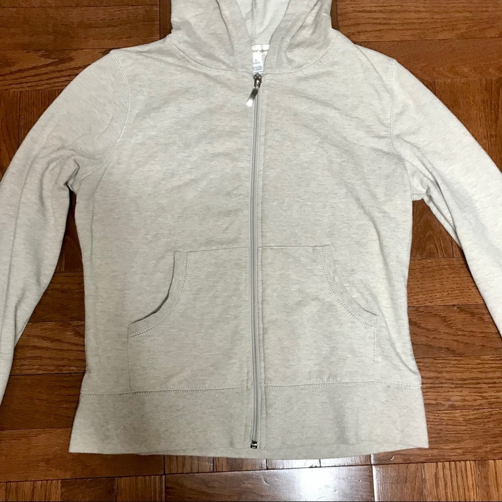 Ambiance Apparel Light Grey Heathered Hoodie - Picture 2 of 2